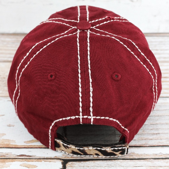 Distressed Burg 'Happy Camper' Cap - Picture 2 of 3